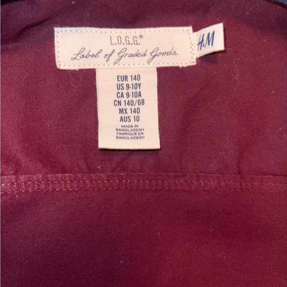 H&M Boys youth size 9-10 long sleeve with white dotted spots. - Picture 5 of 7